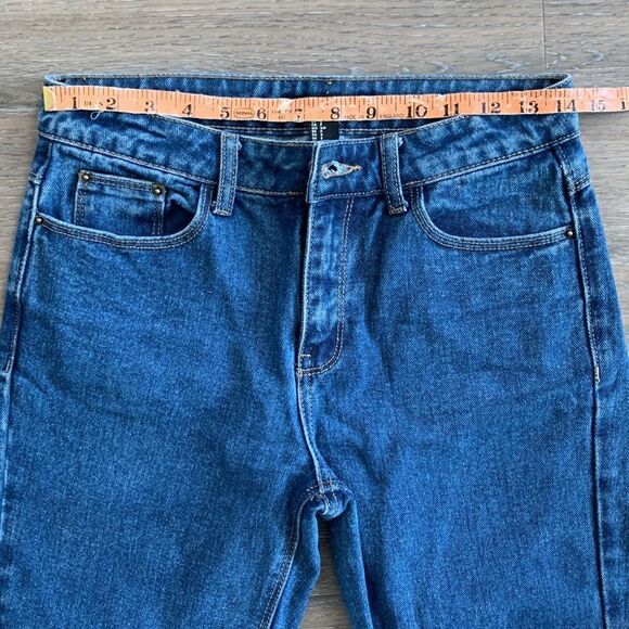 Forever 21 jeans high waisted raw hemmed cropped pants sz small - Picture 3 of 7